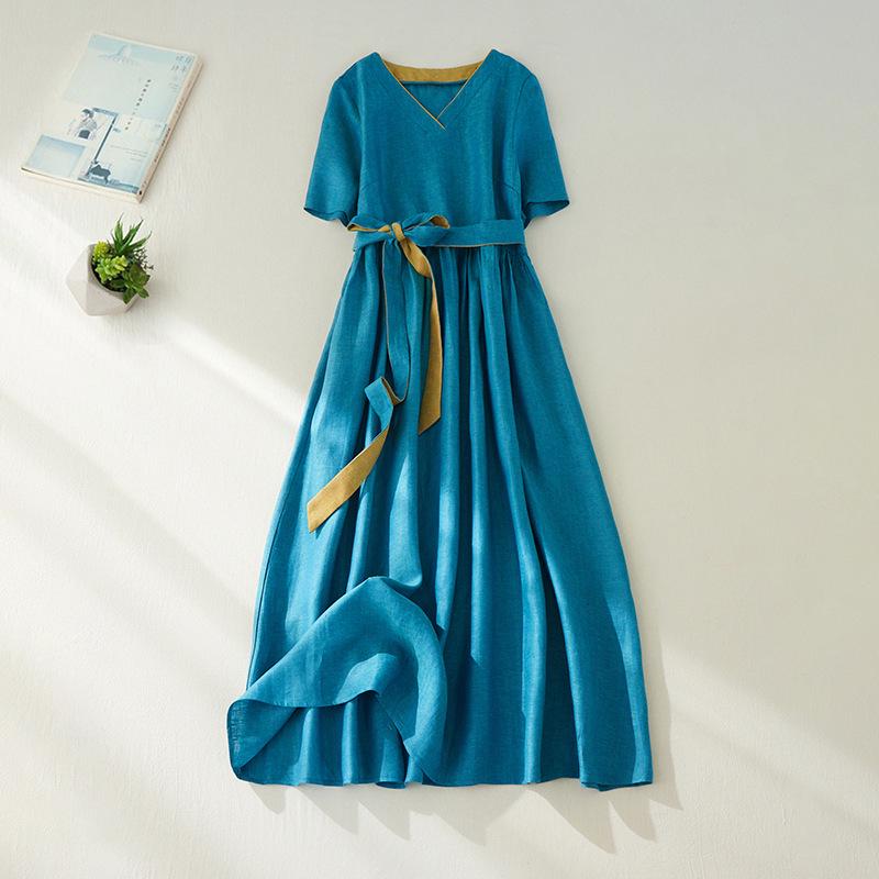 Artistic Ethnic Style Cotton-Linen Dress, Summer 2026 Edition