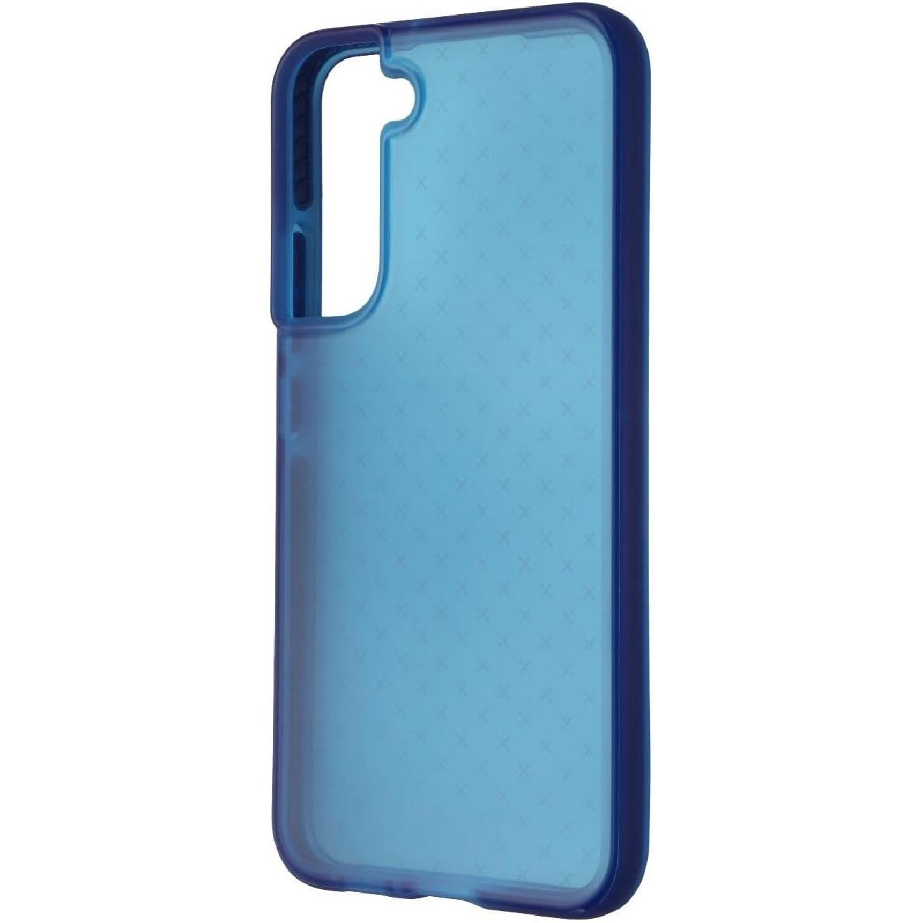 tech21 Evo Check Flexible Gel Case for Samsung Galaxy S22 (Plus), Classic Blue