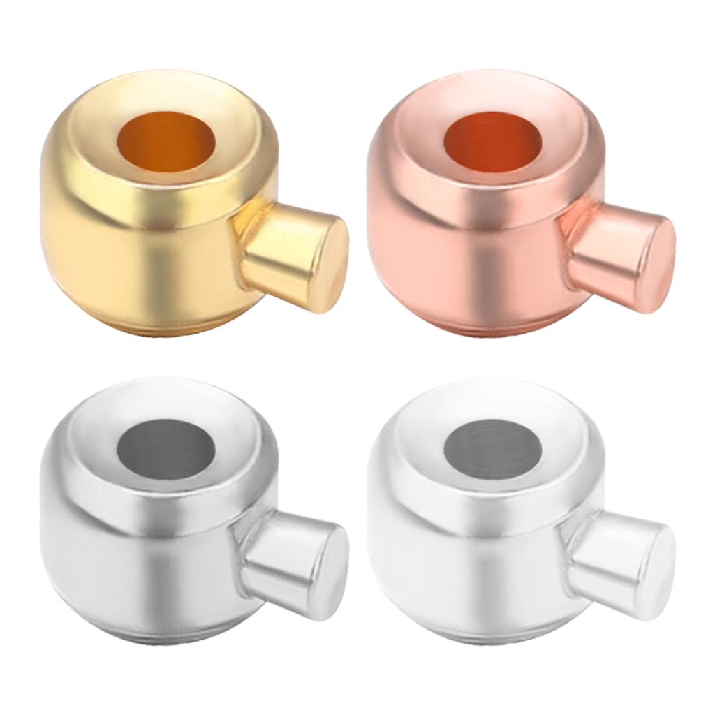 10pcs/lot Metal Crimp End Beads Stopper Beads Positioning Clasp Beads For Jewelry Making DIY Necklace Bracelet Accessories
