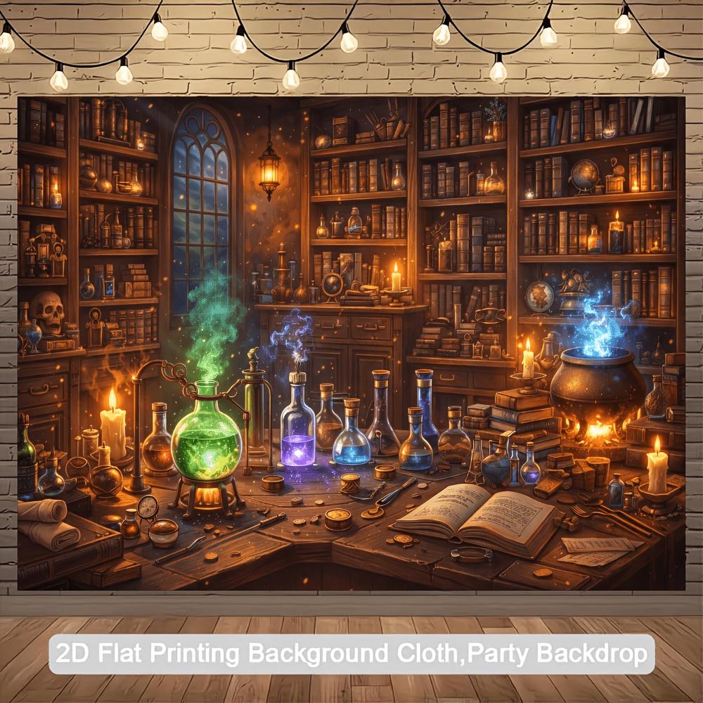 2D Flat Background, Suitable for Magic and Alchemy-themed Parties, Applicable To Various Theme Parties As Well