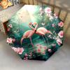1 PC Automatic Folding Umbrella - Flamingos Pattern, Portable & Foldable Design with 8 Ribs, Christmas Birthday Gifts