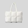 Large Capacity Puffer Style Shoulder Bag Women Soft Nylon Crossbody Tote With Zipper Inner Phone Pocket