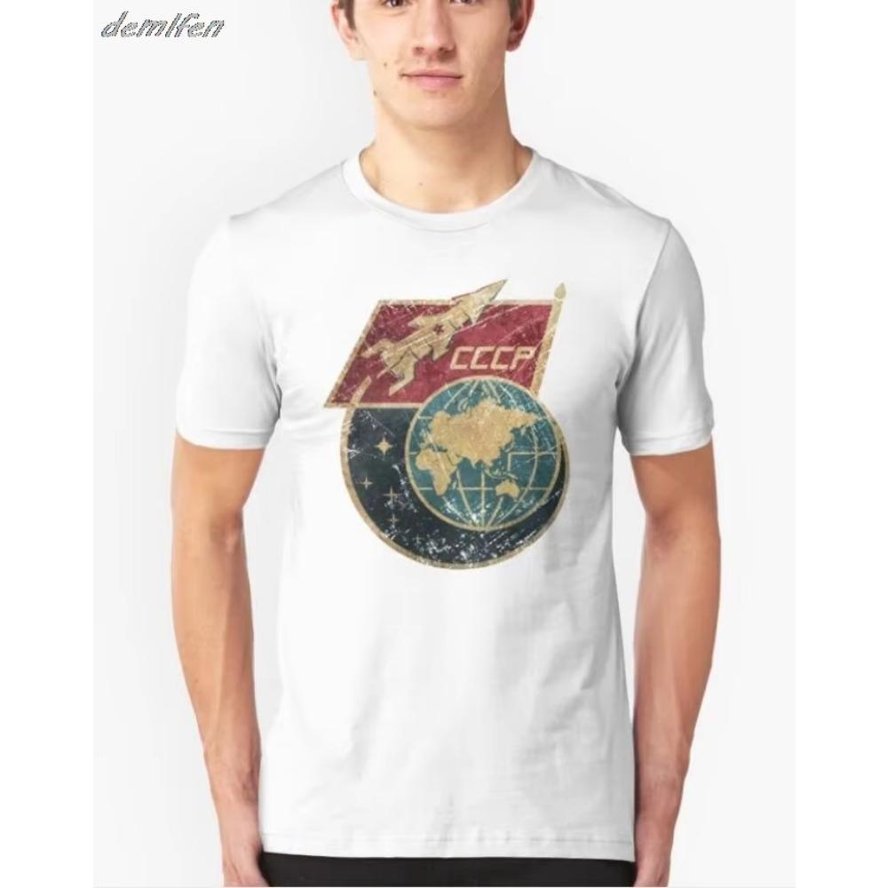 Russia CCCP Yuri Gagarin T-Shirt USSR Summer Cotton Short Sleeve O-Neck Men's T Shirt Family Soviet Cosmonaut 1961 T-shirt S-3XL
