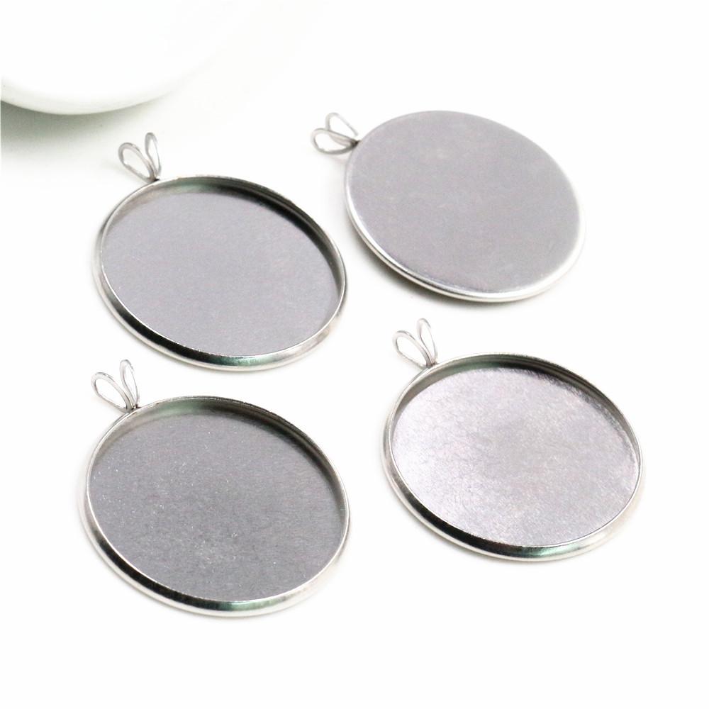 Moda 8-25mm Dimensione Interna Materiale Acciaio Inossidabile Semplice Stile V Base Cabochon Impostazione Cameo Ciondoli Vassoio Ciondolo