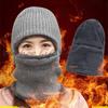 Men'S Winter Balaclava Hat Windproof Warm Fleece-Lined Full-Coverage Beanie For Ear Protection And Cycling