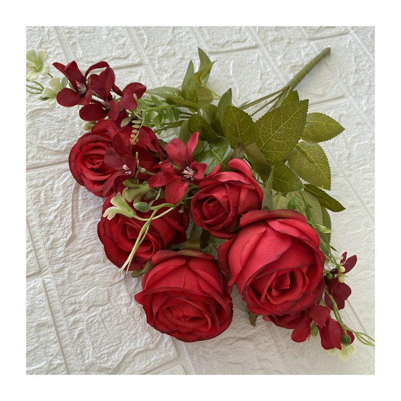 Artificial Flower Wedding Decor With Diamond Accents For Photography And Home Styling