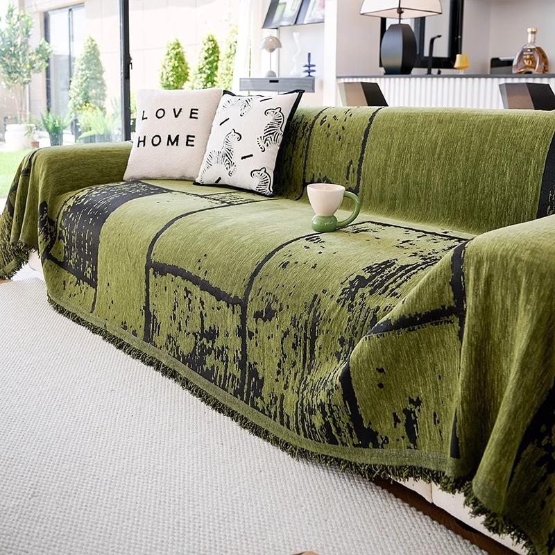 

Чехол для дивана EIFLOY-Retro Chenille, устойчивый к царапинам от кошек, универсальный чехол для дивана-реклайнера, 1 шт., 2 3 4 места, прямая поставка 180x150cm зелёный