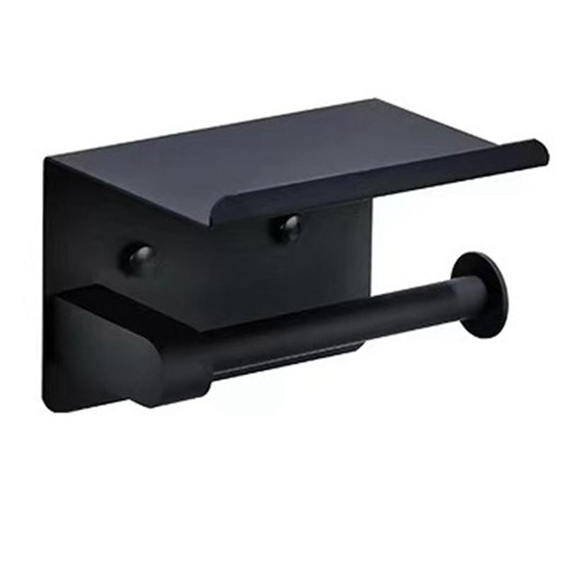 A96I-1 Piece Toilet Paper Roll Holder Paper Holder For Bathroom Matte Black Toilet Paper Holder Wall Mount чёрный