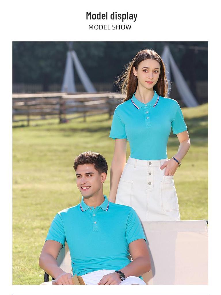 Unisex Solid Color Short Sleeve Polo Shirt with Turn-Down Collar - Perfect for Summer, DIY, or Workwear