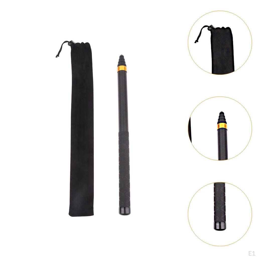 Invisible Selfie Sticks Carbon Fiber Monopod Lightweight with Storage Bag Long Retractable 118"/3.0M