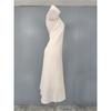 Foreign Trade Order Summer New Fashion Hanging Neck Sexy Backless Dark Lines Slimming Simple White Elegant Gyaru Dress