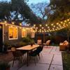Rainproof LED String Lights, 15M, 15 LED Bulbs Included (2 Spare Bulbs), 2700K Warm White, PC Material, Durable, Connectable, Indoor/Outdoor Lighting,