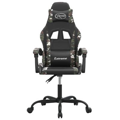 Gaming Chair Black and Camouflage Faux Leather\
