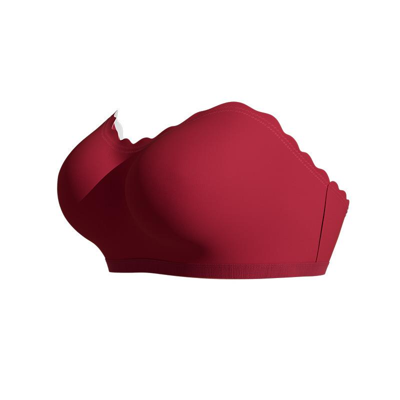 

Женский сексуальный бюстгальтер без бретелек с пряжкой сзади, сборчатый бюстгальтер, препятствующий падению, женское невидимое нижнее белье, новый летний стиль XL красный