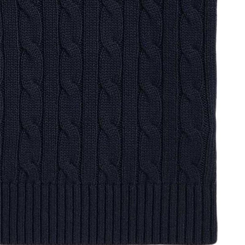 Polo Ralph Lauren Sweater FW24 Cable Knit Cotton Short Sleeve Kids Tops Dark-Blue CWPOSWEG6820542-410