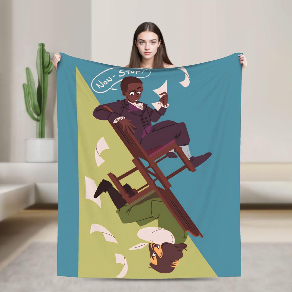 Hamiltons the Musical Blanket Quality Warm Soft Bedding Throws Winter Picnic Couch Chair Funny Bedspread