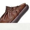 Johnature Soft Soled Round Toe Comfortable Outdoor Slippers Genuine Leather Versatile Women's Shoes