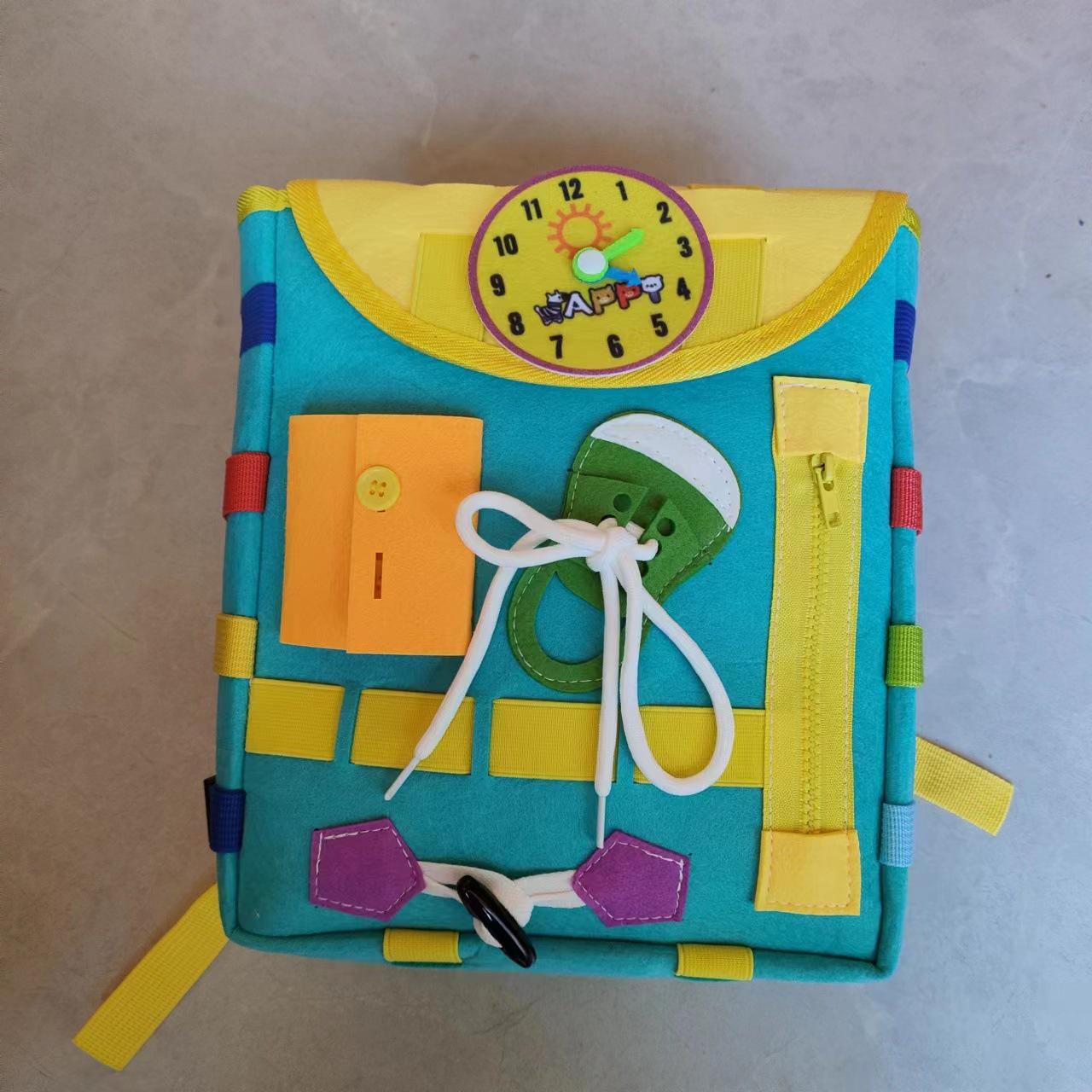 Montessori Sensory Felt Busy Board Backpack for Kids