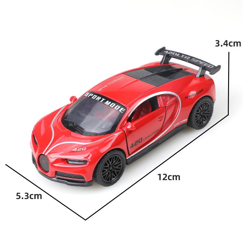 (Eingetütet) Maßstab 1/36 Nachbildung Chiron Super Rennwagen Die-Cast Spielzeug, Jungen Spielzeug, Rückziehfunktion, Geburtstagsgeschenk.