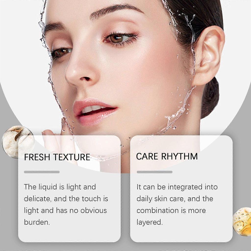 Viareline Exfoliační černá rýžová esence Vyživující hydratační pro pleť Hydratační, průhledná, hladká a jemná