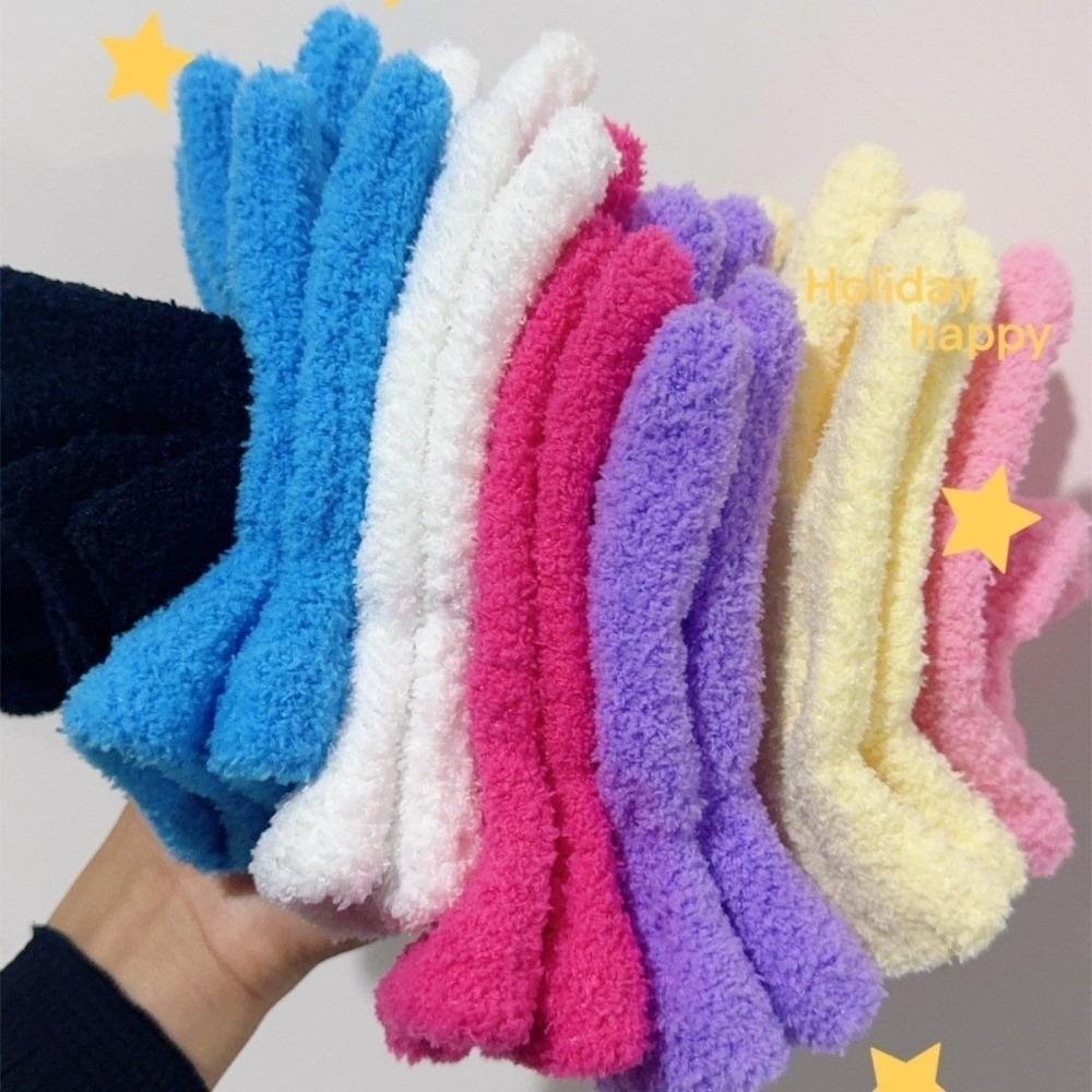 Thickened Winter Gloves Solid Color Five Finger Gloves Cute Furry Gloves Winter