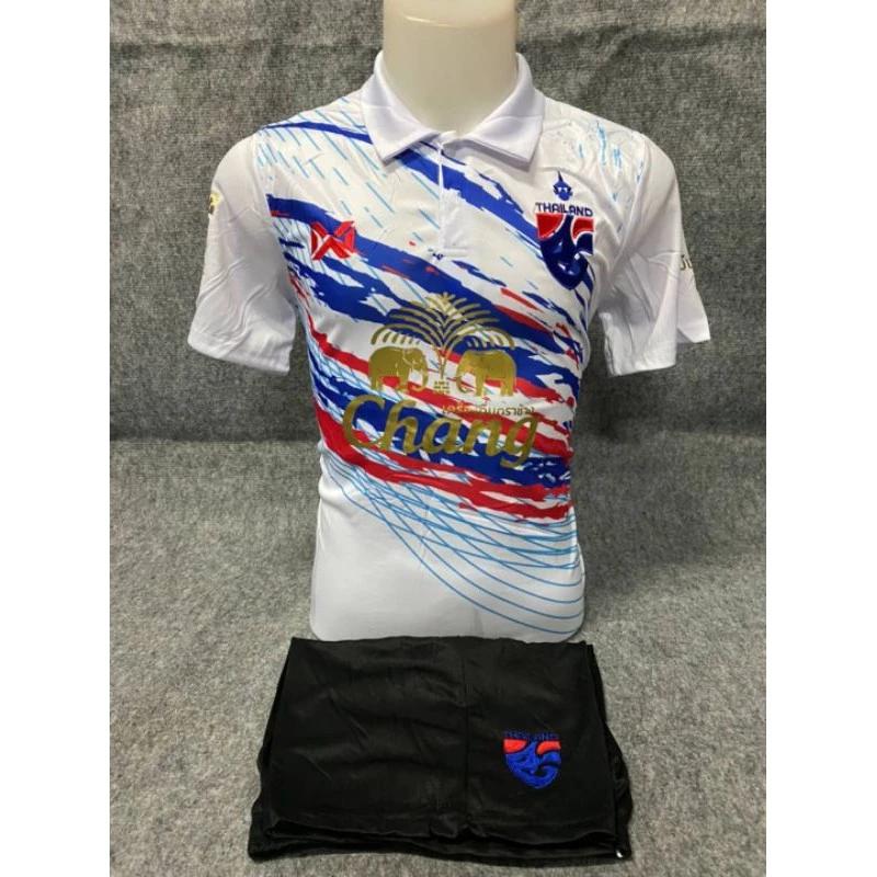 THAILAND Flag Football Soccer Polo Vintage Shirt National Unisex Men Women JERSEY Print Quick Dry Short Sleeve Uniform Elephant Badge Logo