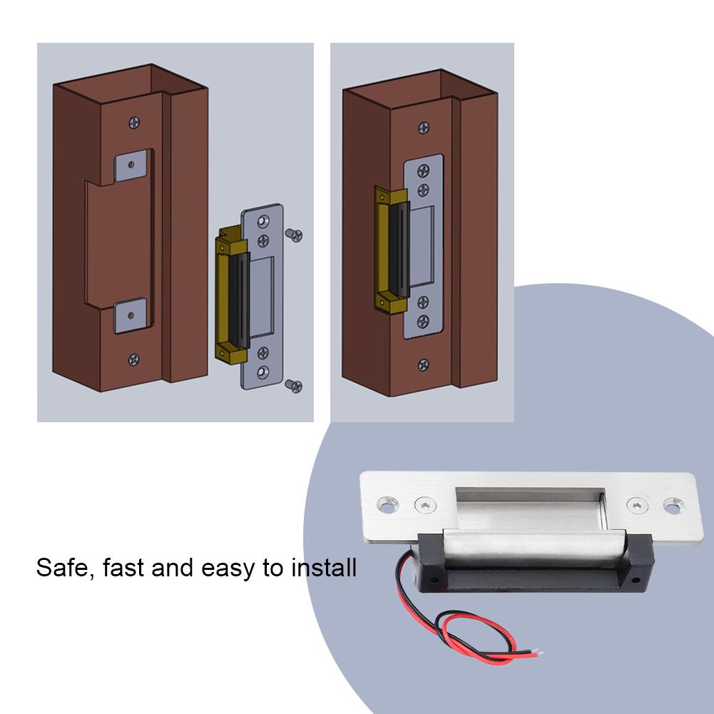 NO NC Einstellbare Kathode Elektrische Türschloss Haushalt Metall Holztür Zubehör