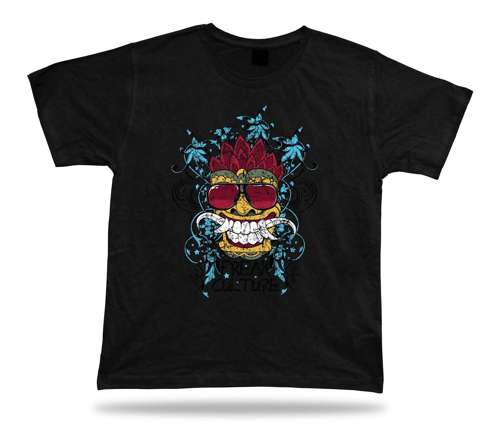 Tshirt Tee Shirt Birthday Gift Idea Freak Culture Oni Mask Sun Glasses Tribal M