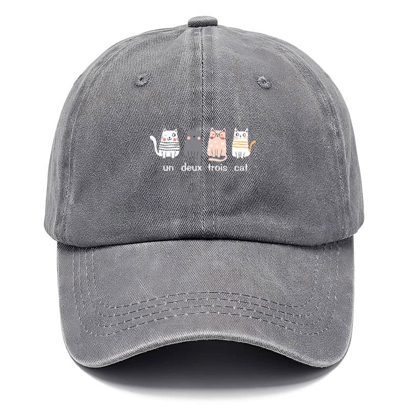 Personaliseer Kittens Vintage Gewassen Katoenen Baseballpet Verstelbare Verweerde Truckerpet Voor Vrouwen Schattige Mode Streetwear Zon Hoed gray