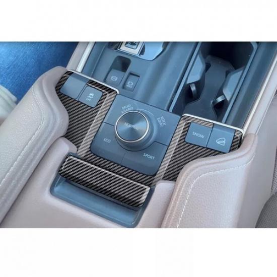 Carbon Center Console Button Cover Trim For Toyota Grand Highlander 2024 2025