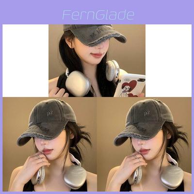 Denim Baseball Cap Men Women Vintage Distressed Wide Brim Sun Hat Casual Summer Accessory