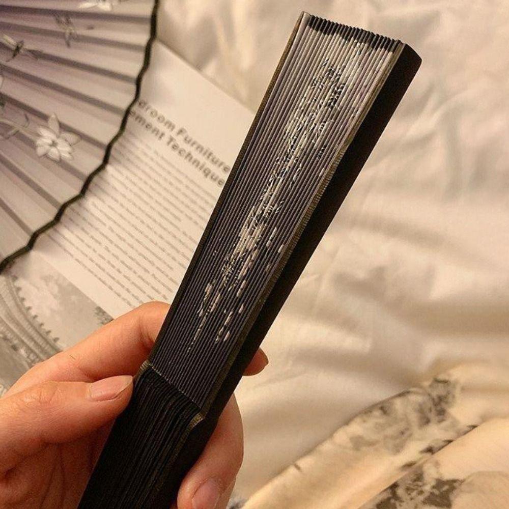 Bamboo Wood Dance Fan Chinese Style Ancient Fan Exquisite Folding Fan  Dance Matching