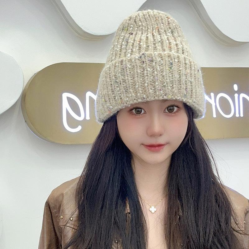 Autumn and Winter Warm Hat Korean Version Versatile Knitted Hat Outdoor Travel Cold Protection Ear Protection Woolen Hat Student Pullover Cold Hat