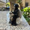 Halloween Toilet Grim Reaper Figurine Home Decor Resin Sculpture Middle Finger Decoration Crafts Figurines