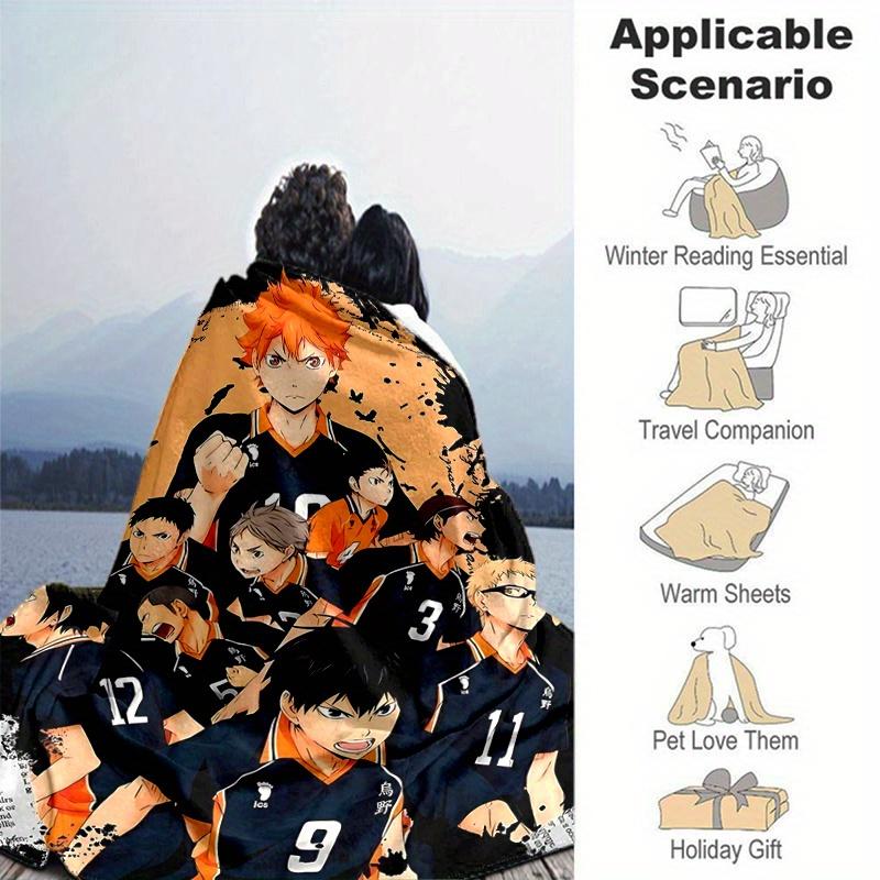 1pc Haikyu!! Character Blanket, Soft and Cozy Home Decor Gift for All Seasons, Perfect for Any Room Decoration, Ideal Present for Family and Friend.M0