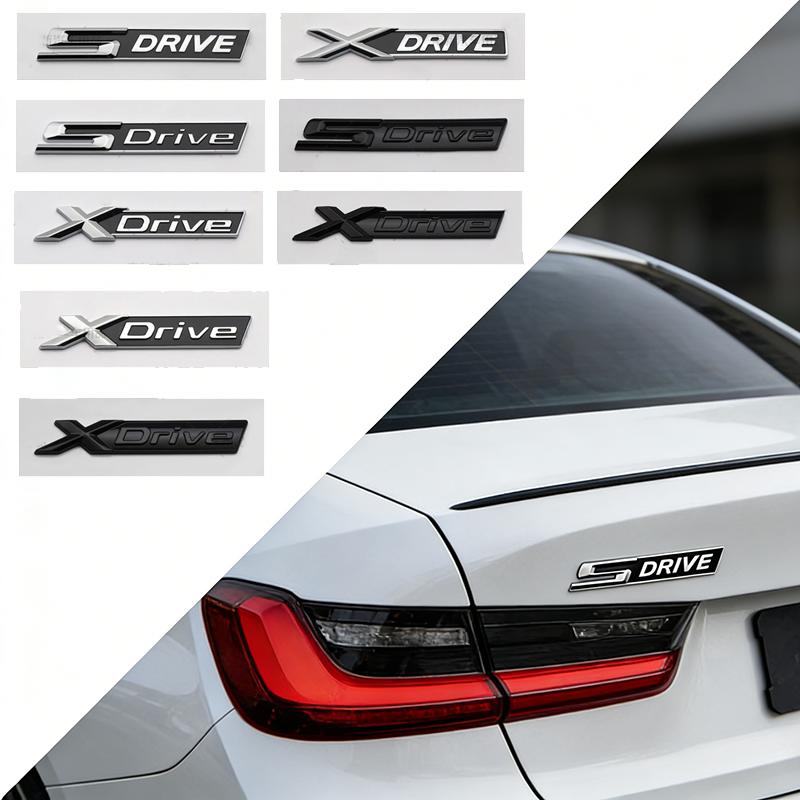 11.1x1.7cm ABS Car Fender Side Emblem Rear Trunk Badge Sticker For BMW XDRIVE SDRIVE E21 E30 E36 E46 E90 F30 G20 G30 G31 G60