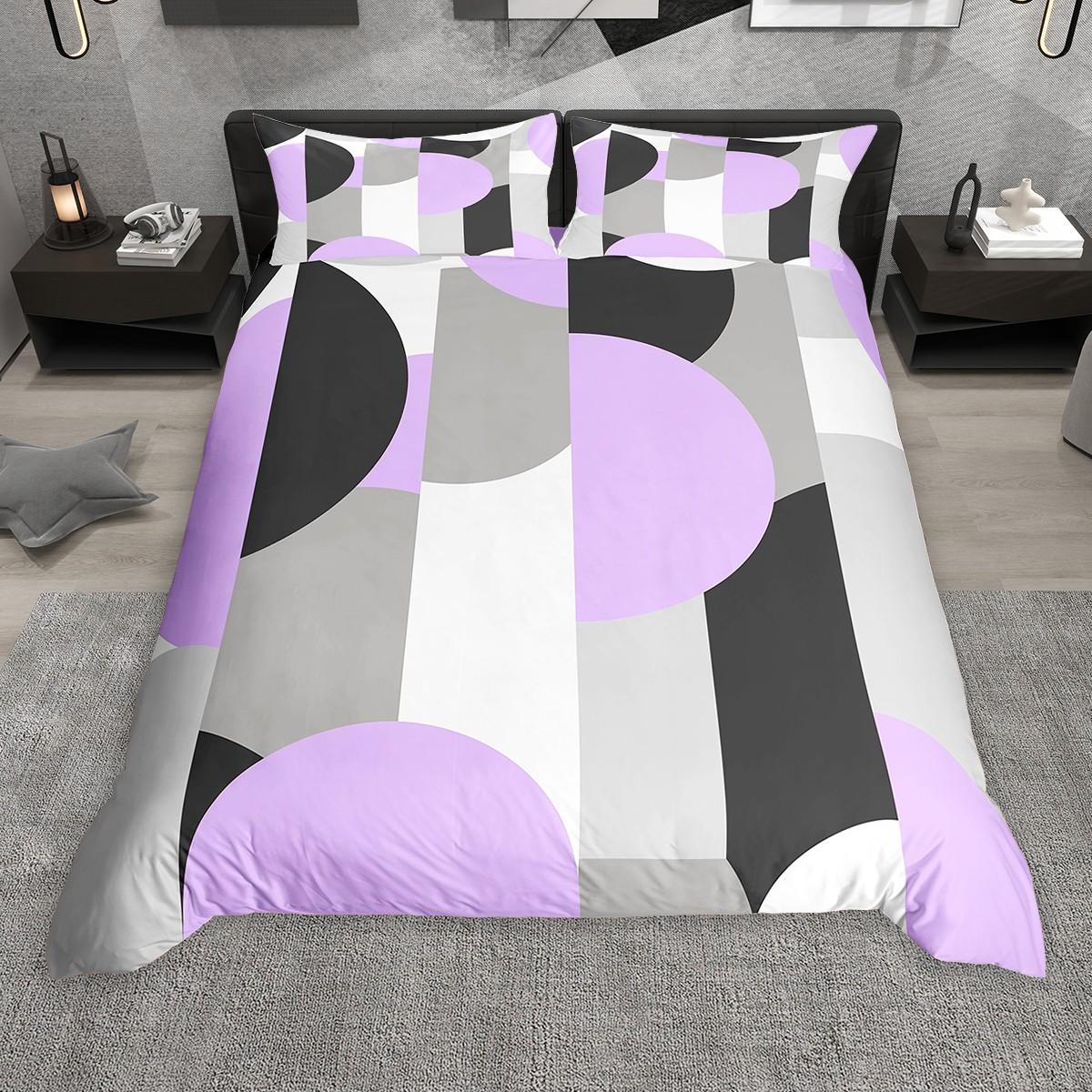 

Homewish Abstract Stripe Duvet Cover Set, Geometric Semi Circle Bed Set, Modern Contemporary Minimalist Quilt Cover Set DE XS 100x135cm 2pcs&set