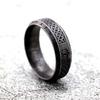 Vintage Distressed Stainless Steel Men's Ring Tree Of Life Design Band