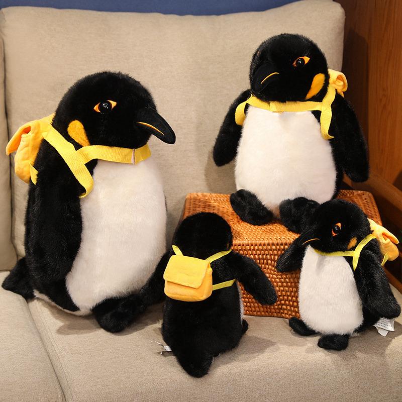 25-45cm Fun Backpacking Penguin Animals Plush Dolls Soft Toys Cartoon Bag Pillow Adorable Christmas Halloween Gifts for Girls