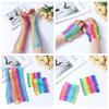 Short Half Finger Long Half Finger Girl Nylon Fishing Net Gloves Rainbow Color Gloves Arm Sleeves