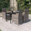 Ensemble à manger de jardin avec coussins 5 pcs