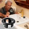 22-24mm Plastic Sink Hole Overflow Cover for Kitchen Bathroom Basin Trim Bath Drain Cap Sink Wash Basin Round Overflow Ring Plug