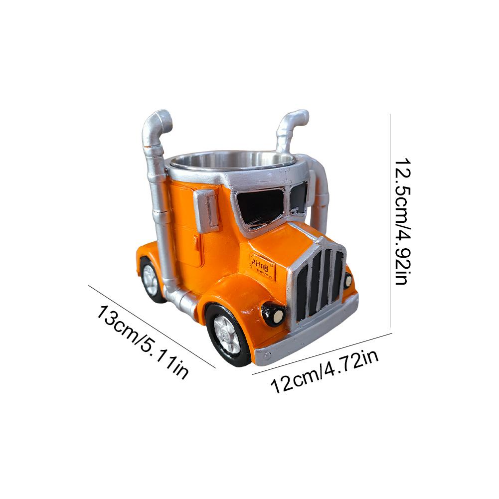 

Креативные кофейные кружки для грузовиков, полуприцеп, нержавеющая сталь, дизайн кофейной чашки для грузовика, 200-250 мл, кружка для воды в форме рабочего стола для грузовика 200-250ML