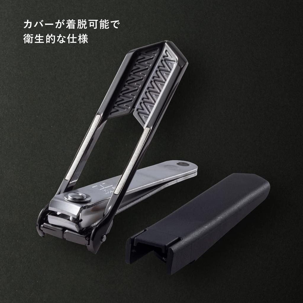 AUGER Nail Medium Revolver Corporation AUGER Nail Stainless for Hands and 1 Piece Clippers, (Kai Clippers, Medium, Steel, Men's Feet) (x 1)