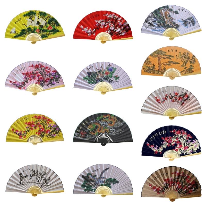 Velký dekorační závěsný vějíř Tradiční skládací bambusový vějíř pro nástěnnou dekoraci nejlepší prodej