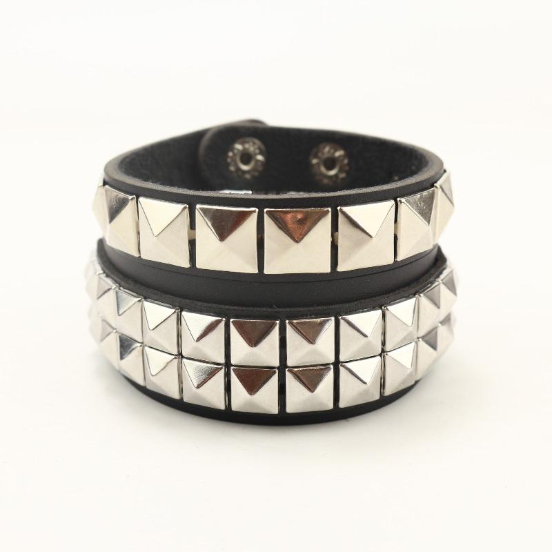 Set de pulseras Meier - joyería unisex de cuero de PU, pulsera de cuero trenzado retro hip-hop europeo y americano DIY