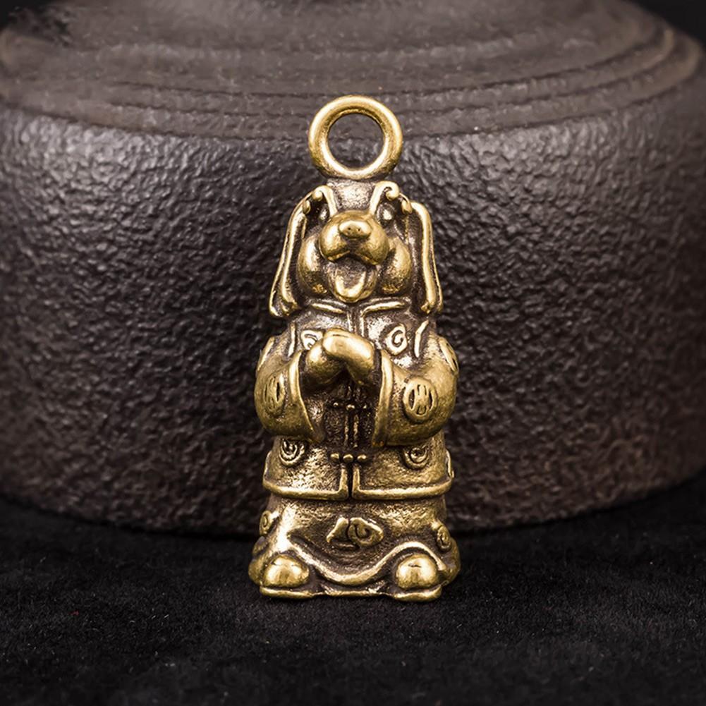 Lucky Zodiac Kupferornamente, kleine Statue, Vintage, 1 Stück