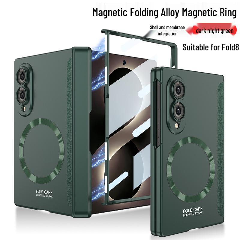 Samsung Z Fold8 Magnetic Phone Case with Full Coverage, Wireless Charging, Ring, Film Hinge, Anti-fall Protection