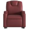 Recliner Chair with Rising Function Burgundy Artificial Leather