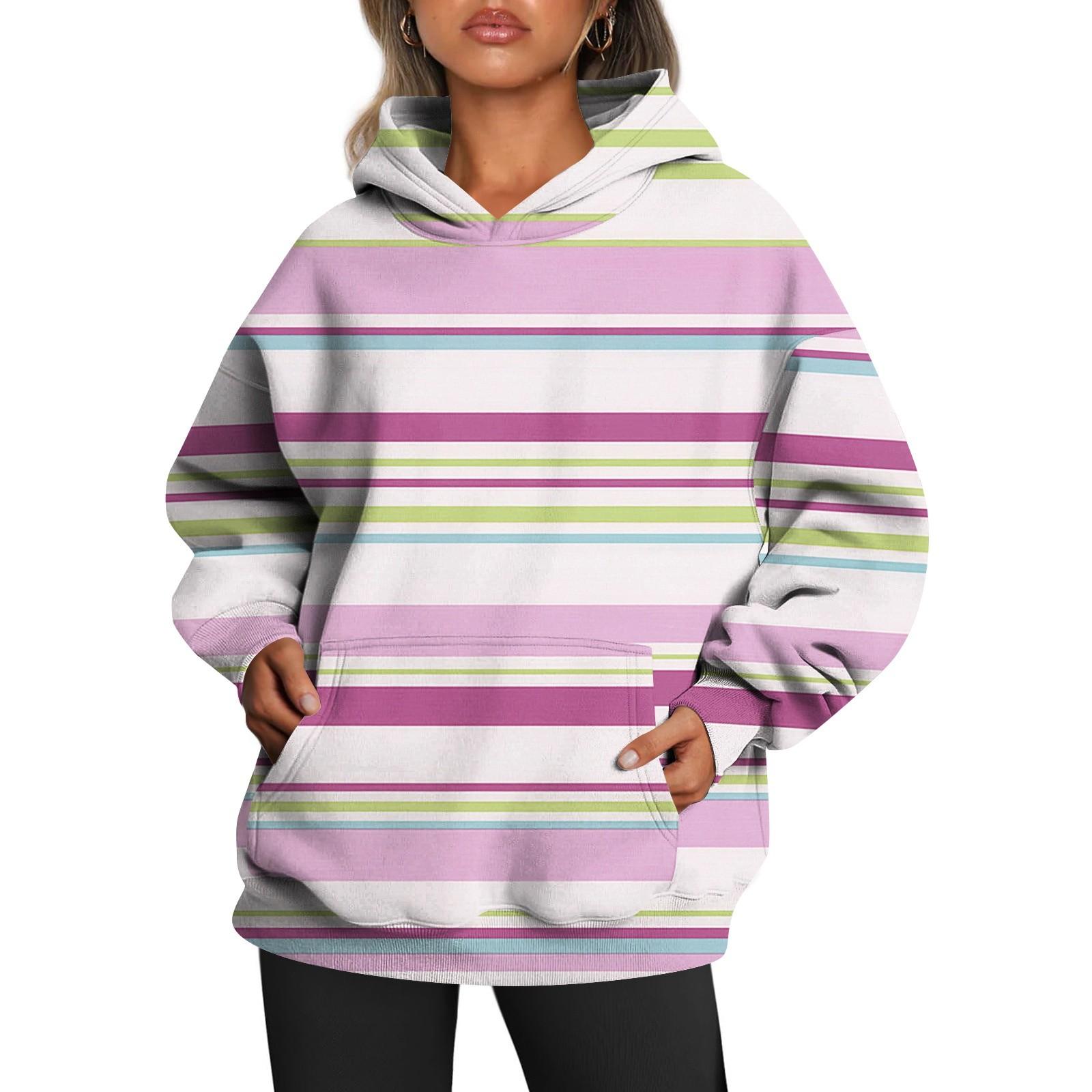 Женские толстовки с капюшоном большого размера с длинным рукавом с принтом — фото 6